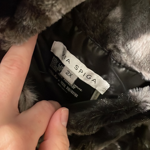NWT VIA SPIGA reversible winter coat sz.2x - Picture 5 of 14